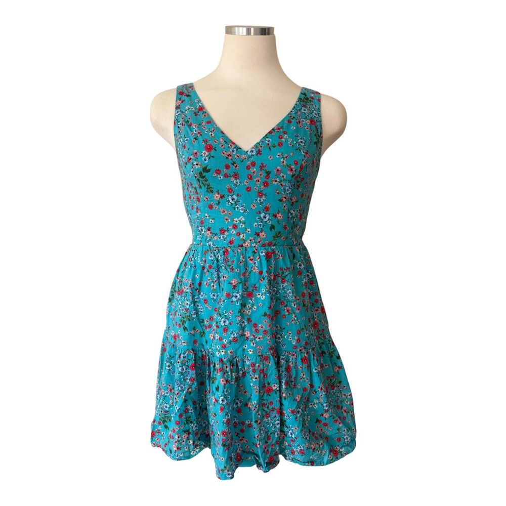 Womens Blue Floral Summer Dress by City Studio sz XXS